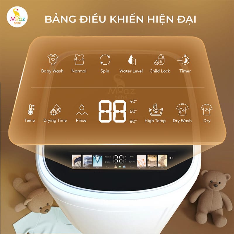 Bảng điều khiển máy giặt sấy Moaz BéBé MB-119