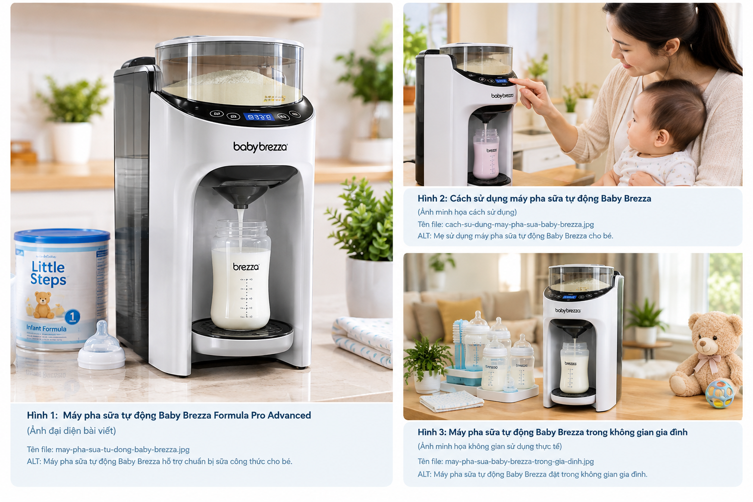 Máy pha sữa tự động Baby Brezza