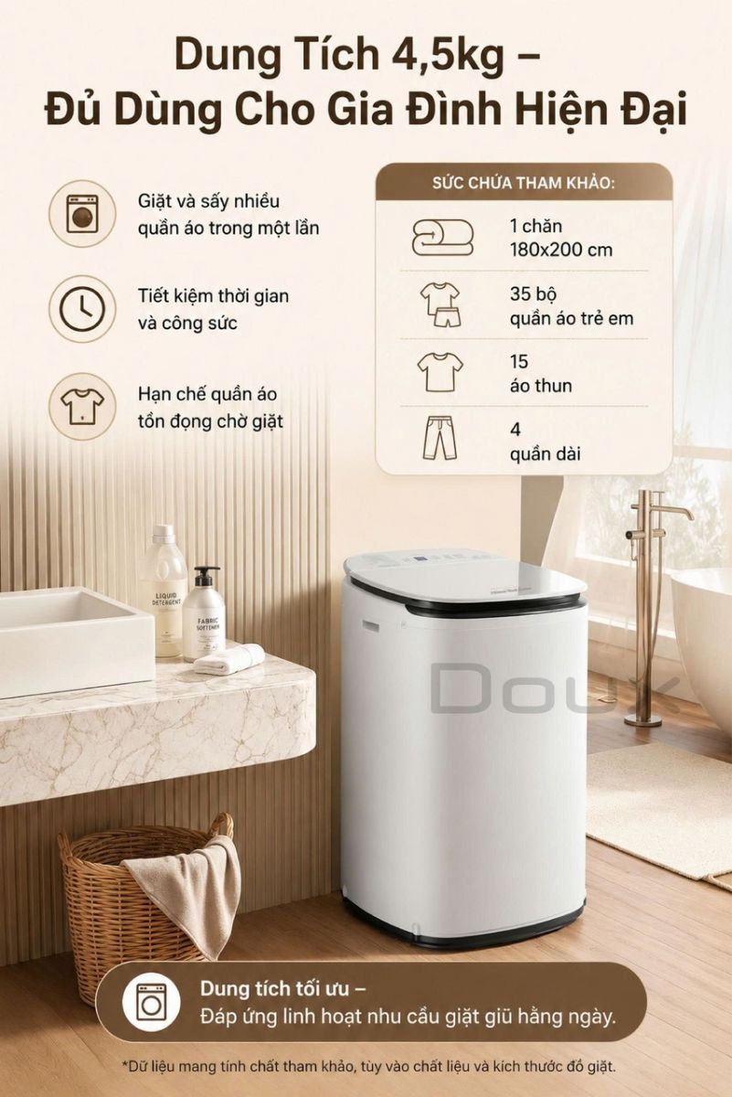Máy giặt nước nóng Doux ULTIMATE DX-1352