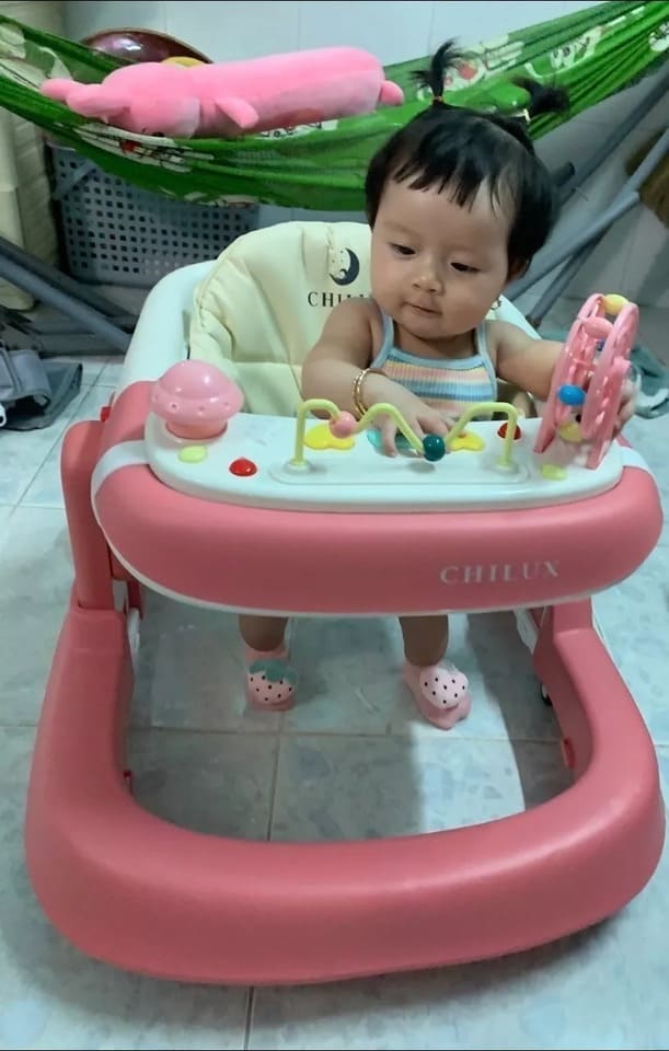 Xe tập đi cao cấp Chilux Walk S Màu Hồng