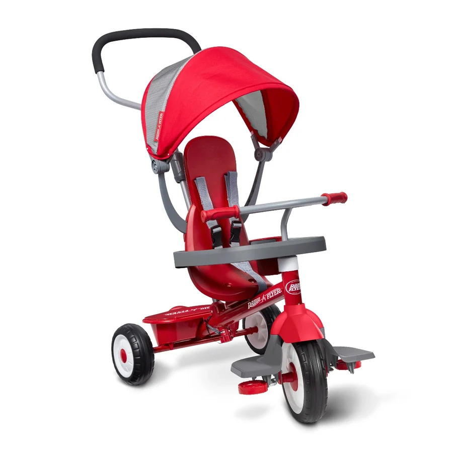 Xe ba bánh trẻ em Radio Flyer 4 in 1 có mái che