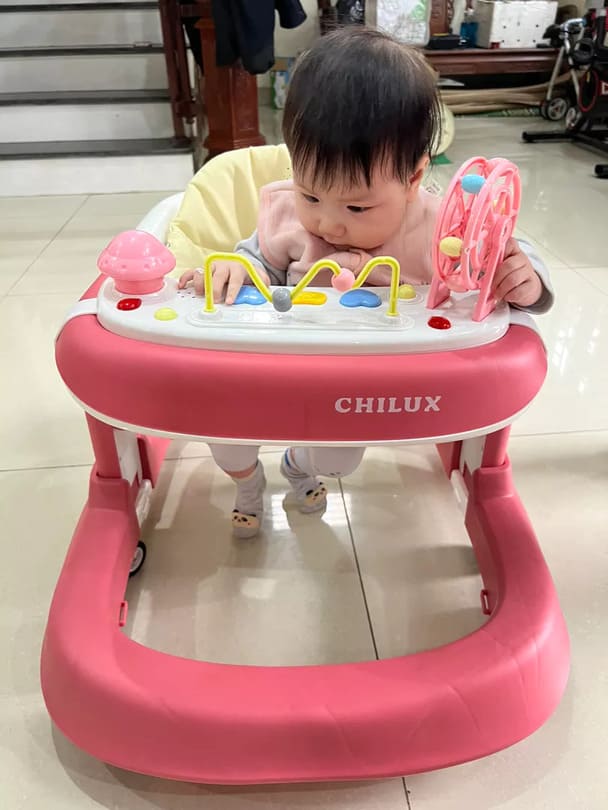 Xe tập đi cao cấp Chilux Walk S Màu Hồng