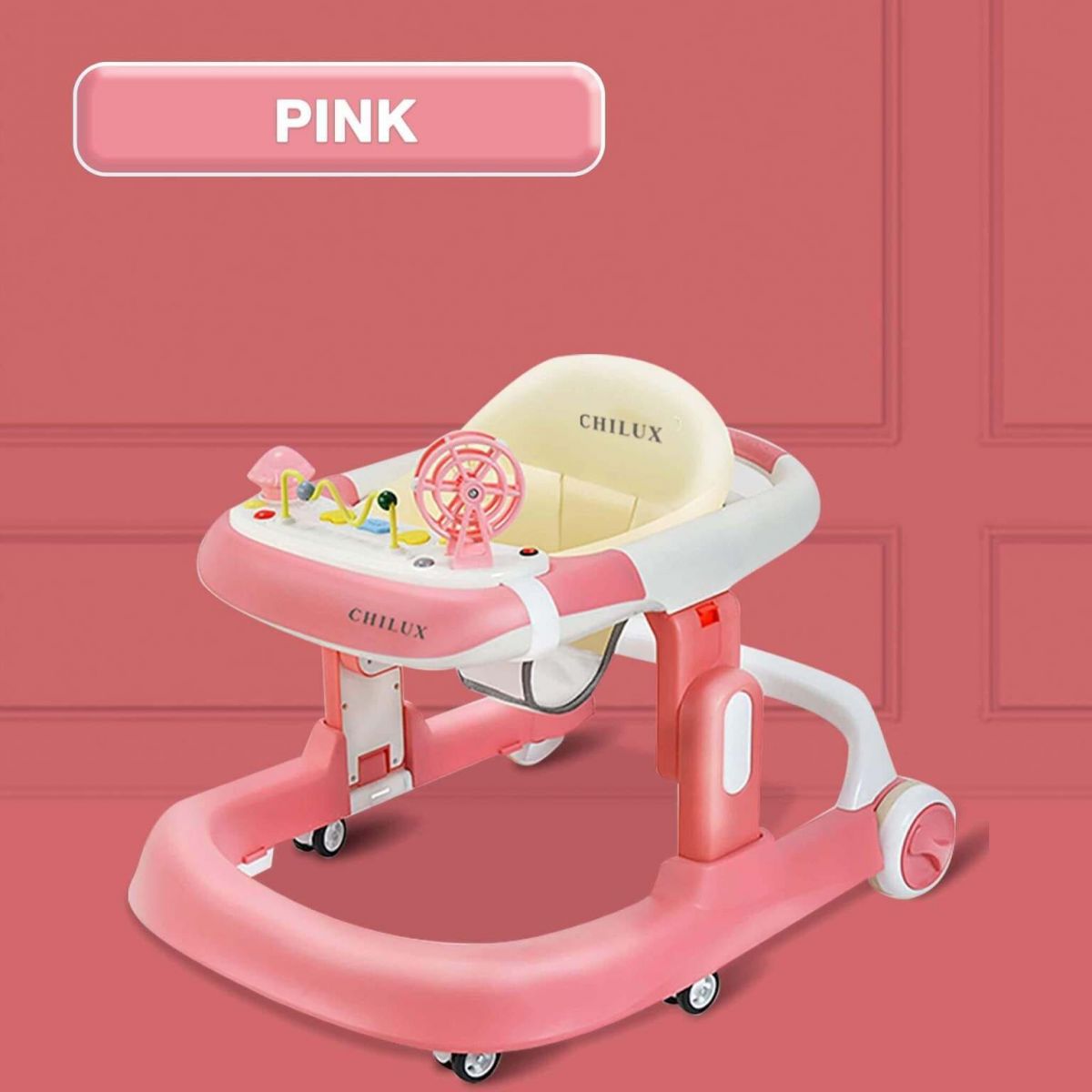 Xe tập đi cao cấp Chilux Walk S Màu Hồng