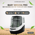 Máy rửa bình sữa tiệt trùng sấy khô 2 trong 1 Baby Brezza Pro