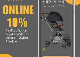 Mua Xe Đẩy Gấp Gọn Ergobaby Metro+ Deluxe – Skyline Shadow tại Hà Nội