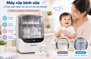 Máy Rửa Bình Sữa Có Sạch Cặn Sữa Và Khử Mùi Không?